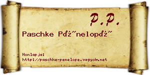 Paschke Pénelopé névjegykártya